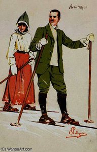 Two skiers