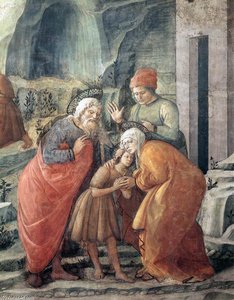 St John Taking Leave Of His Parents (detail) — Filippo Di Tommaso Lippi