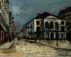 Theatre Workshop In The Snow — Maurice Utrillo, Post-impressionism