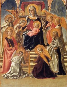 Madonna And Child Enthroned With Saints — Filippo Di Tommaso Lippi, Early Renaissance