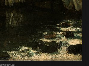La Grotte De La Loue, Detalj 4, Ng Washington — Gustave Courbet, Romantic Landscape Painting