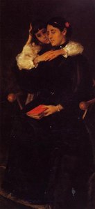 Mrs. Chase And Cosy — William Merritt Chase