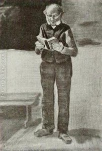 Man, Standing, Reading A Book — Vincent Willem Van Gogh