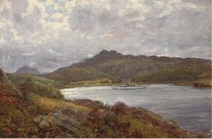 A Yacht On A Highland Loch — Alexander Brownlie Docharty