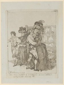 The Two Patriotic Duchesses On Their Canvass — Thomas Rowlandson