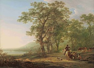 Figures In A Forest Landscape — Jacob Van Strij Dordrecht, Dutch Golden Age