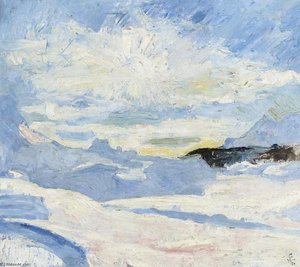 Winter Landscape Near Maloja — Giovanni Giacometti