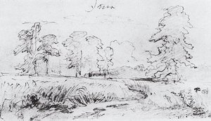 The Sketch For The Painting ''rye'' — Ivan Ivanovich Shishkin