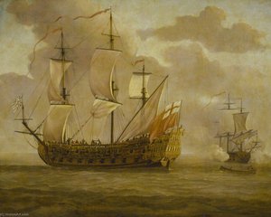 Hms 'woolwich' Before A Light Breeze — Willem Van De Velde The Elder, Dutch Golden Age