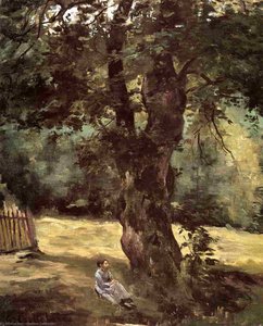 Woman Seated Beneath A Tree — Gustave Caillebotte, Impressionism
