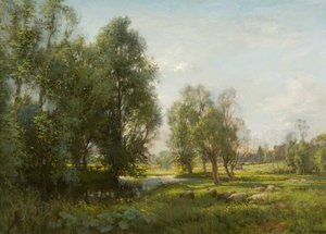 Summer Morning In The Meadows, Molewood — Edward Archibald Brown