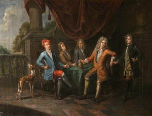 A Group Of Gentlemen Drinking — Joseph Van Aken