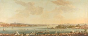View Of Constantinople (istanbul) And The Seraglio From The Swedish Legation In Pera, Antoine Van Der Steen, C. 1770 - 1780 — Antoine Van Der Steen