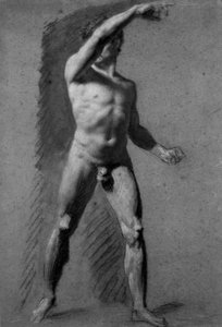 Male Nude Pointing — Pierre-paul Prud'hon