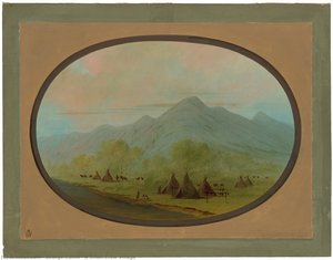 A Small Crow Village — George Catlin