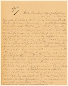 Letter To President Roosevelt\n\nletter — Carrie Louise Hamilton