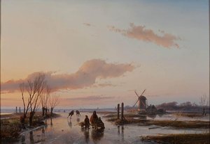 Frozen Canal — Andreas Schelfhout