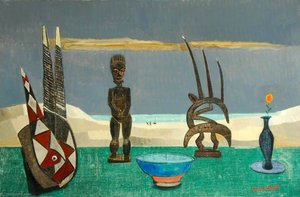 Still Life With African Figures — Fred Uhlman