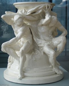 Titans, Support For A Vase — Albert Ernest Carrier Belleuse