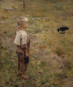 The Boy And The Crow — Akseli Gallen-kallela