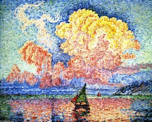 The Pink Cloud, Antibes — Paul Signac, Neo-impressionism
