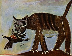 El Gato Atrapando Al Pájaro — Pablo Picasso
