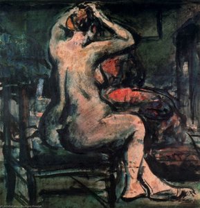 Nude With Arms Raised (combed) — Georges Rouault, Expressionistic Fauvism