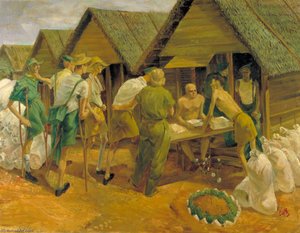 Singapore Limbless Officers And Men Checking Out From Changi Gaol — Leslie Cole