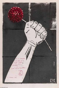 Untitled (arm With Hand Holding Red Flower) — Carlos A Cortéz