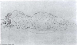 Ausgestreckte Frau — Gustav Klimt