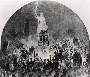 Das Fest Der Deutschen Einheit (festival Of German Unity), (painting) — Emanuel Gottlieb Leutze