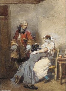 Visit To The Hospital — Eugene Louis Lami