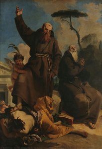 San Giuseppe Da Leonessa Y San Fedele Da Sigmaringen Pisando La Herejía — Giambattista Tiepolo