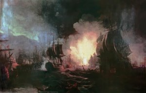 Battle Of Chesma — Ivan Konstantinovich Aivazovsky, Romantic Marine Painting