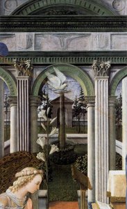 Annunciation (detail) — Filippo Di Tommaso Lippi, Early Renaissance