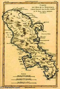 The Island Of Martinique, From 'atlas De Toutes Les Parties Connues Du Globe Terrestre' By Guillaume — Rigobert Bonne (charles Marie Rigobert Bonne)