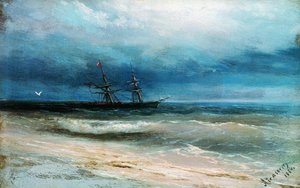 Sea With A Ship — Ivan Konstantinovich Aivazovsky
