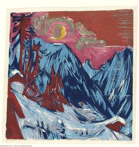 Winter Moonlit Night — Ernst Ludwig Kirchner, German Expressionism