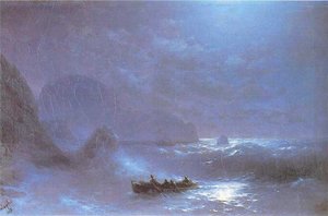 Lunar Night On A Sea — Ivan Konstantinovich Aivazovsky