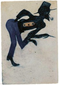 Untitled (man In Blue Pants) — Bill Traylor