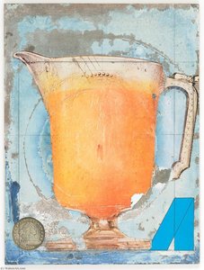 Untitled (glass Pitcher, Embossed With Female Figure, Filled With Orange Liquid) — Joseph Cornell