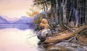 Indian Camp - Lake Mcdonald — Charles Marion Russell