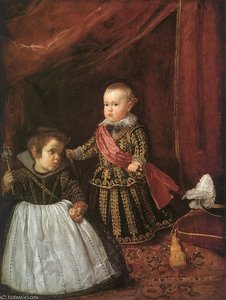 Prince Balthasar Carlos With A Dwarf — Diego Velázquez, Baroque