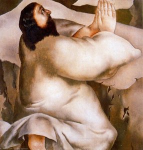 Christ In The Wilderness. He Departed Into A Mountain To Pray — Sir Stanley Spencer
