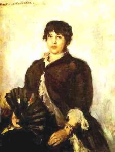 Portrait Of Olga Alyabyeva — Konstantin Alexeievitch Korovin, Russian Impressionism