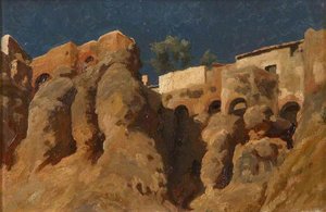 Houses On A Cliff Top In The Mediterranean — Sir Frederic Lord Leighton