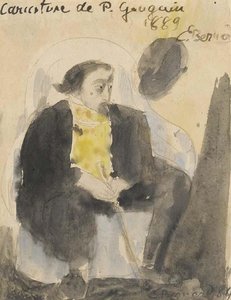 Caricature De Paul Gauguin - Costal Indien — Émile Bernard