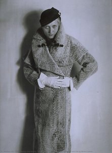 Hilde Wollff in Coat by Max Weissler and with Hat by Benno Leeser
