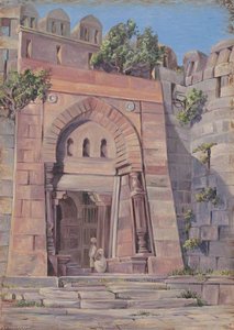 Tor Von Tughlat, Grab Des Schahs, Tughlaqabad, Delhi, Indien — Marianne North, Zeitgenössischer Realismus