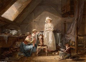 Young French Marquise In Exile In Lausanne — Jean-baptiste Mallet
